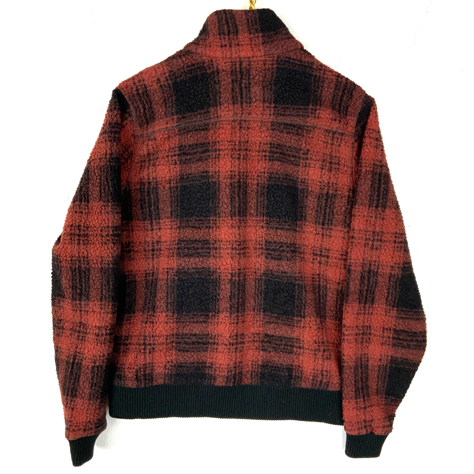 Carhartt Fleece Sweater Jacket Size Women's XS Full Zip Checkered Work Wear
