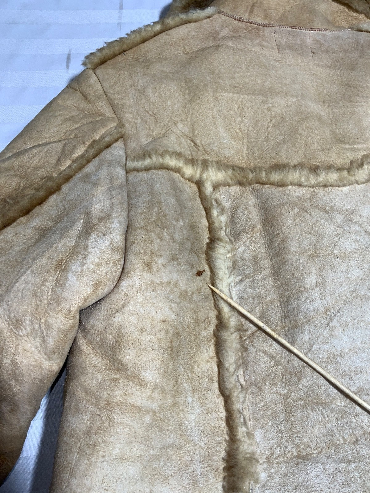 Vintage 1980s Women's Leather Rancher Jacket Large Brown Shearling Button Up 80s
