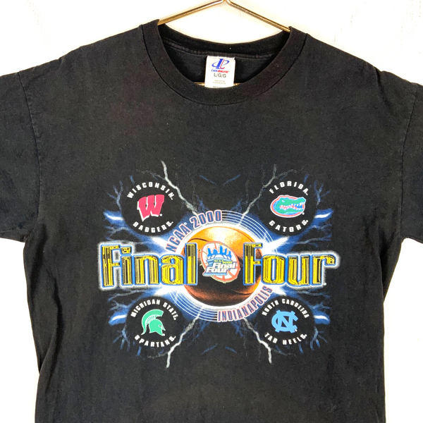 Vintage Ncaa Final Four Logo Athletic T-shirt Large 2000 Thunder Basketball Y2K