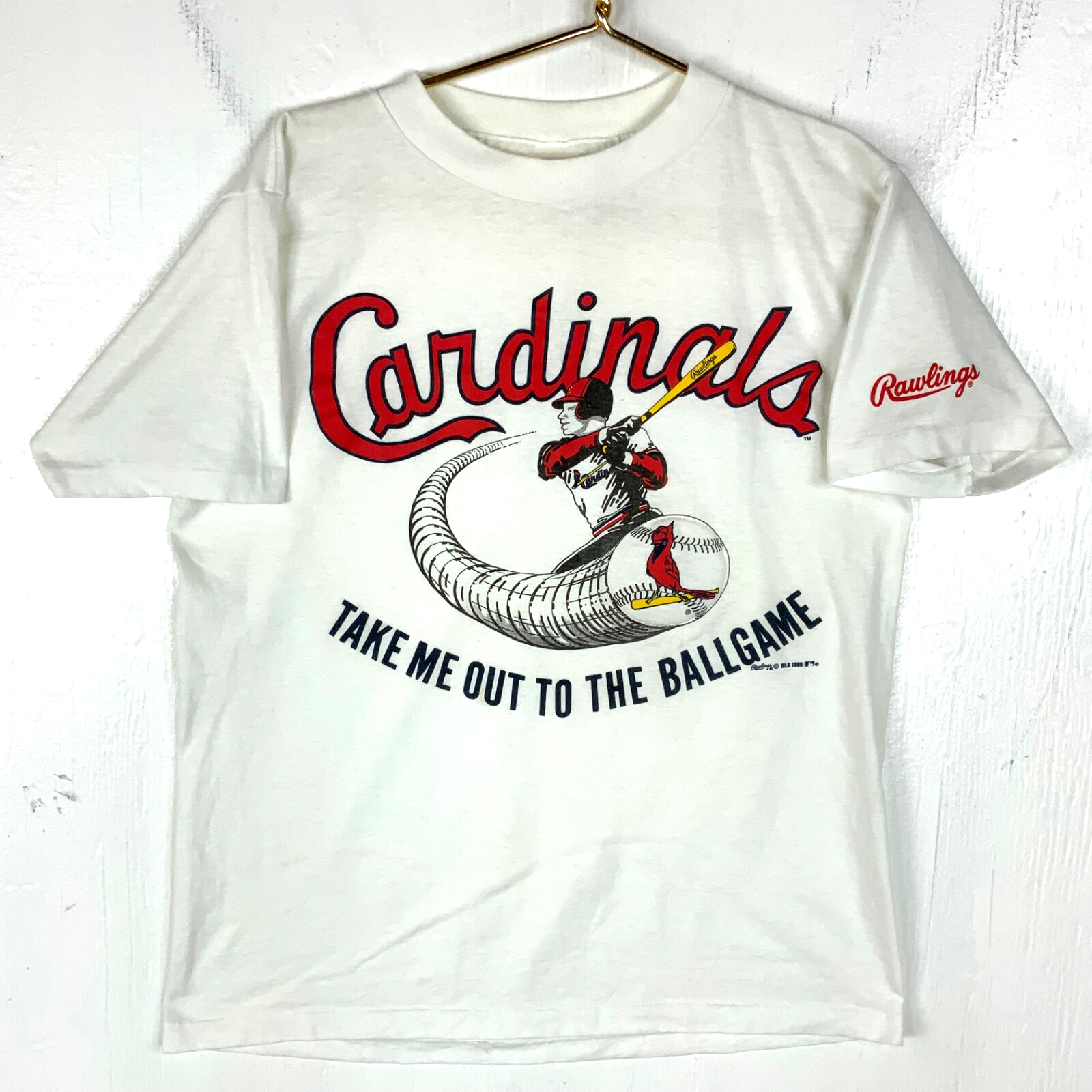 Vintage Arizona Cardinals T-shirt Large Mlb Take Me Out To The Ball Game 1990