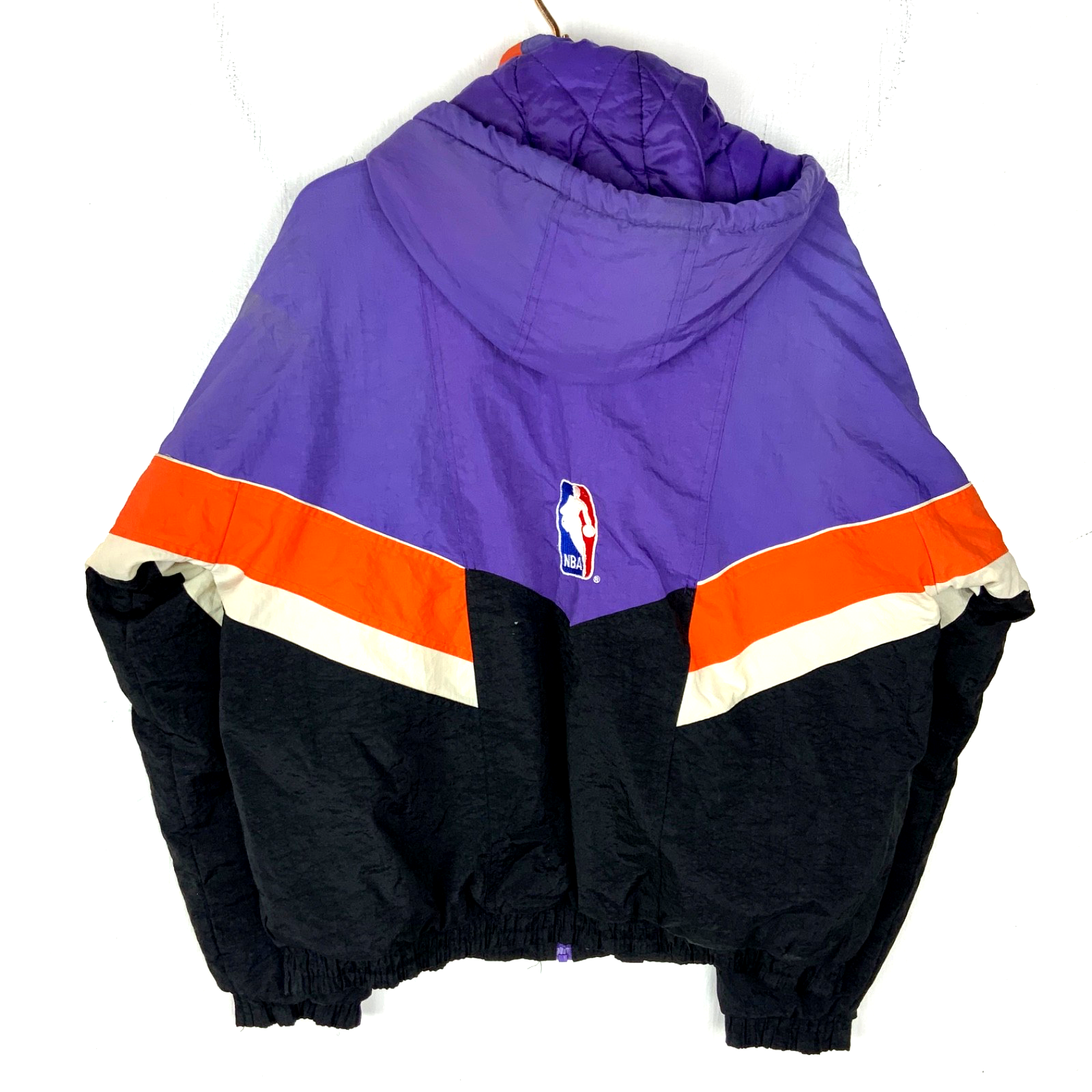 Vintage Phoenix Suns Starter Puffer Jacket Purple Large Nba Full Zip
