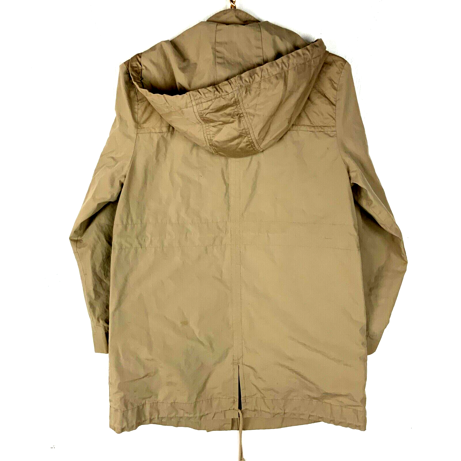 Juicy Couture Women's Trench Coat Jacket Large Brown Full Zip