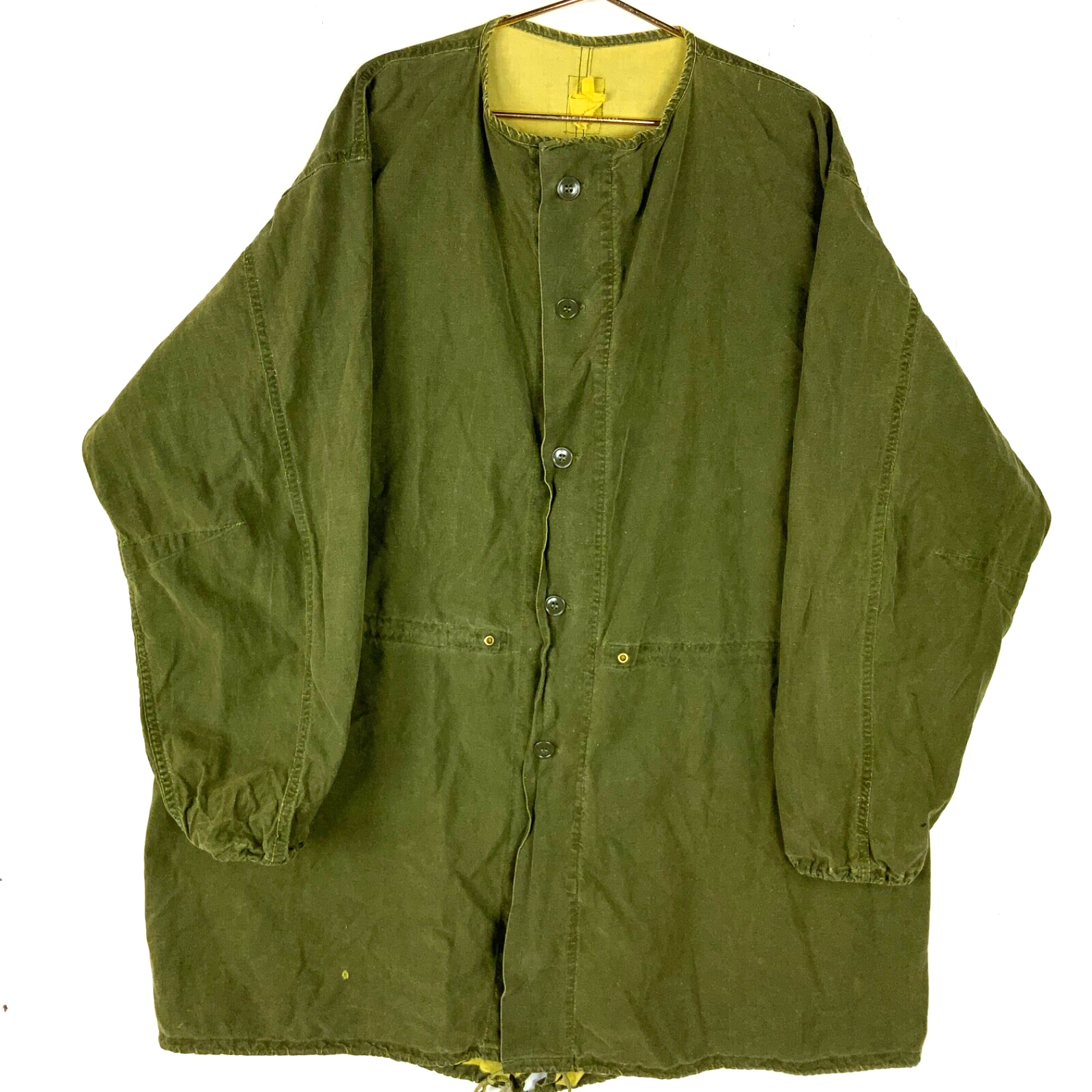 Vintage Us Military Gas Protective Jacket Size 3XL Green Vietnam Era 60s