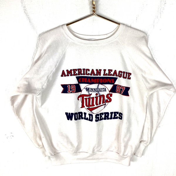 Vintage Minnesota Twins World Series Champion Sweatshirt Size Large White Mlb