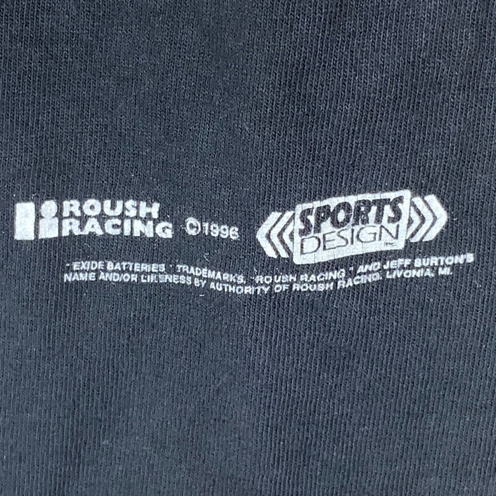 Vintage Nascar T-Shirt XL Jeff Burton 1996 Racing Double Sided Lightning 90s