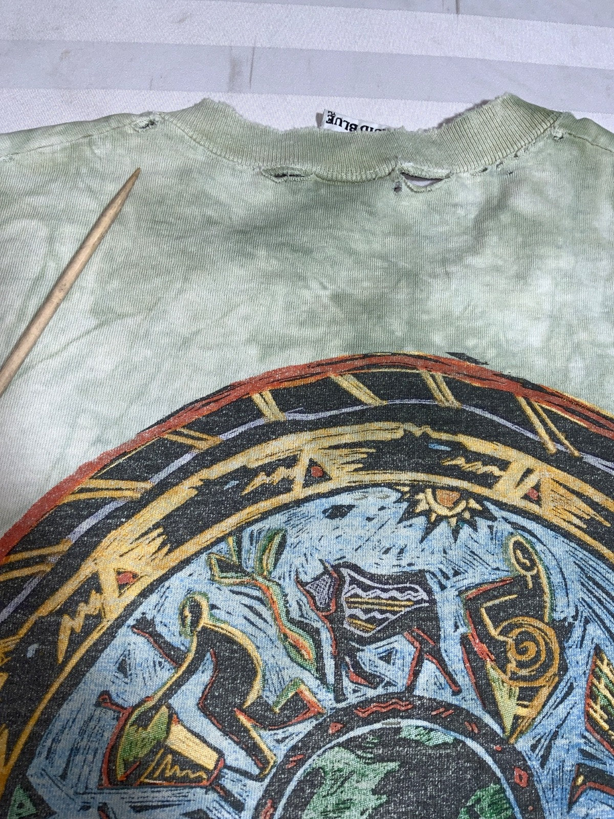 Vintage Planet Drum By Mickey Hart T-Shirt XL Liquid Blue Tie-Dye 1997 Music 90s