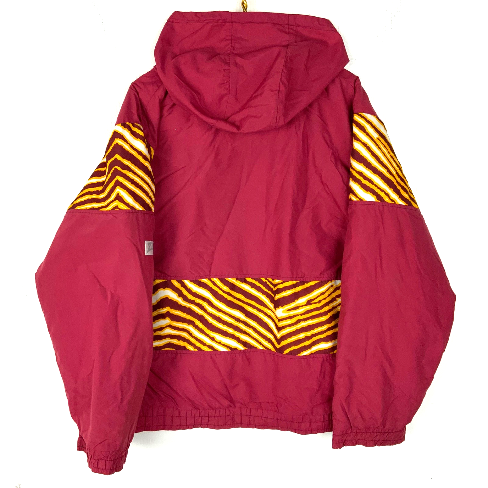 Vintage Washington Redskins Jacket Large Full Zip Puffer Nfl Zubaz Chalk Line