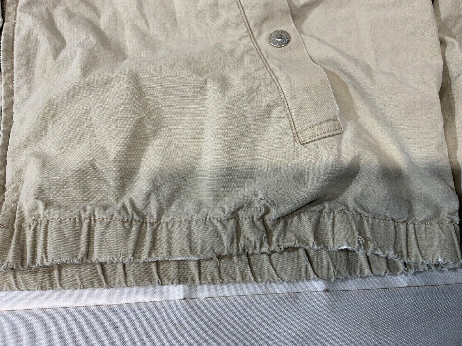 Vintage Tommy Hilfiger Harrington Jacket Large Beige Full Zip 90s