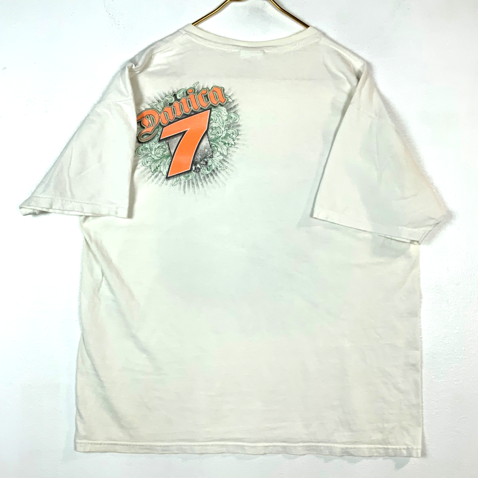 Vintage Nascar Racing Chase T-shirt XL White Double Sided Danica Patrick Y2K