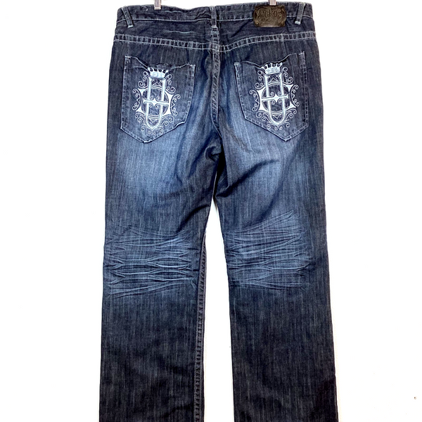 Vintage Ecko Unltd Denim Jean Size 38x34 Blue Baggy Y2K