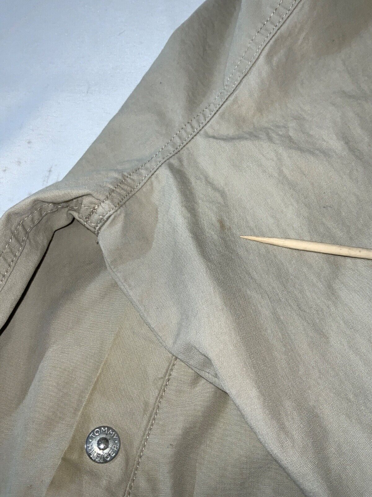 Vintage Tommy Hilfiger Harrington Jacket Medium Beige Full Zip 90s