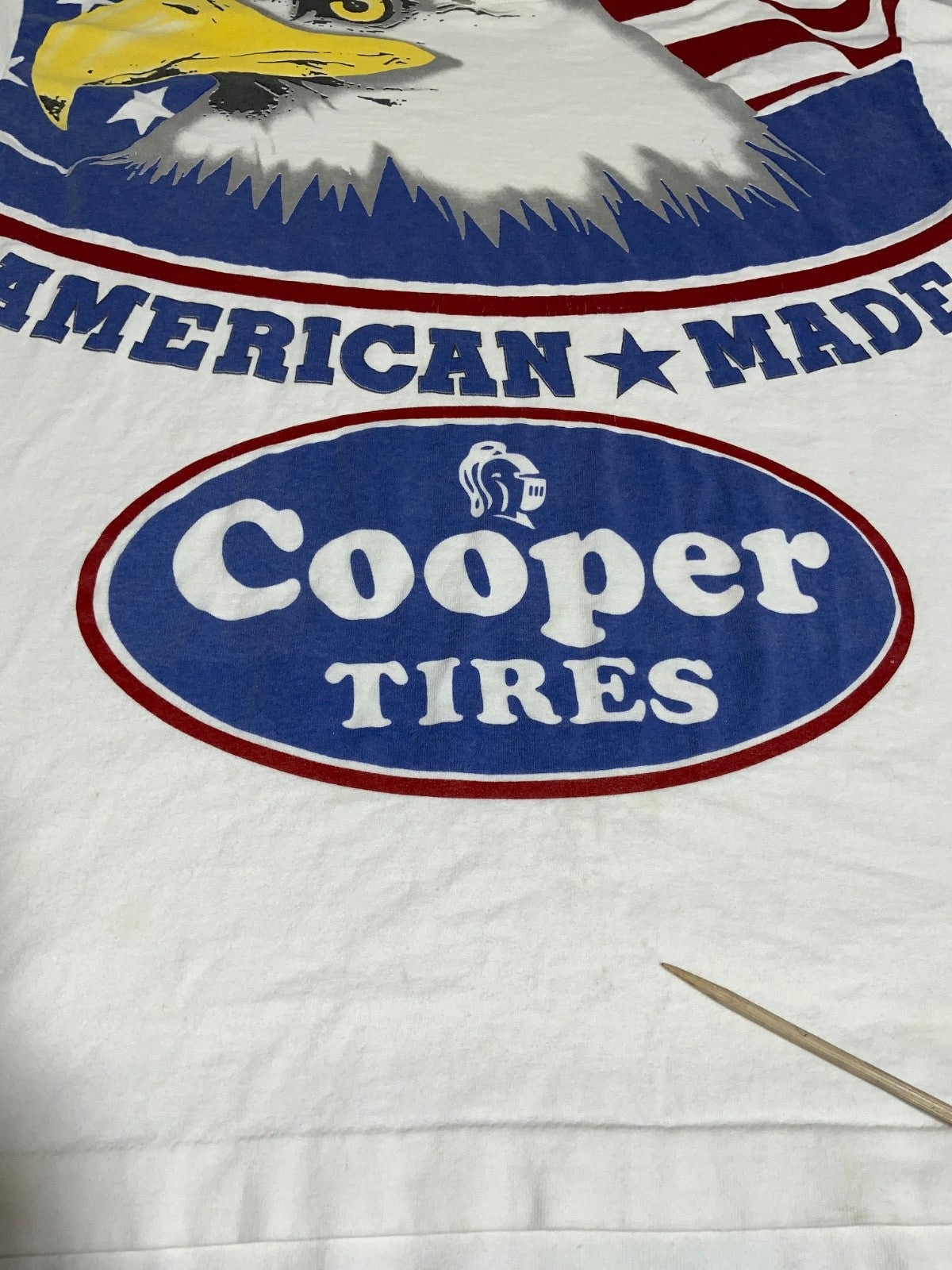 Vintage Cooper Tires T-Shirt Large Usa Eagle Single Stitch American Made 90s