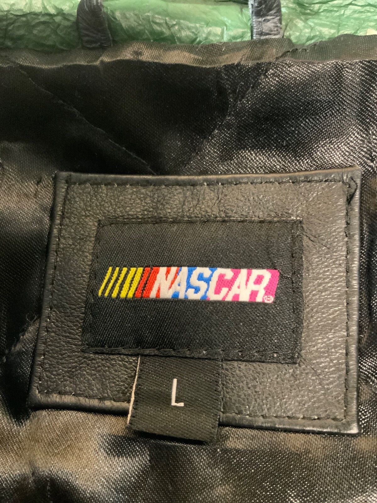 Nascar Dale Earnhardt Jr Leather Bomber Jacket Large G-iii Mountain Dew