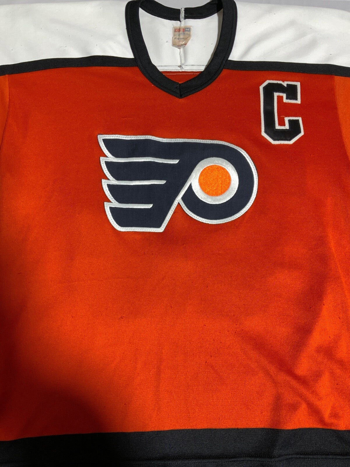 Vintage Philadelphia Flyers Ccm Jersey Medium Made Canada Nhl Dave Poulin 1980s