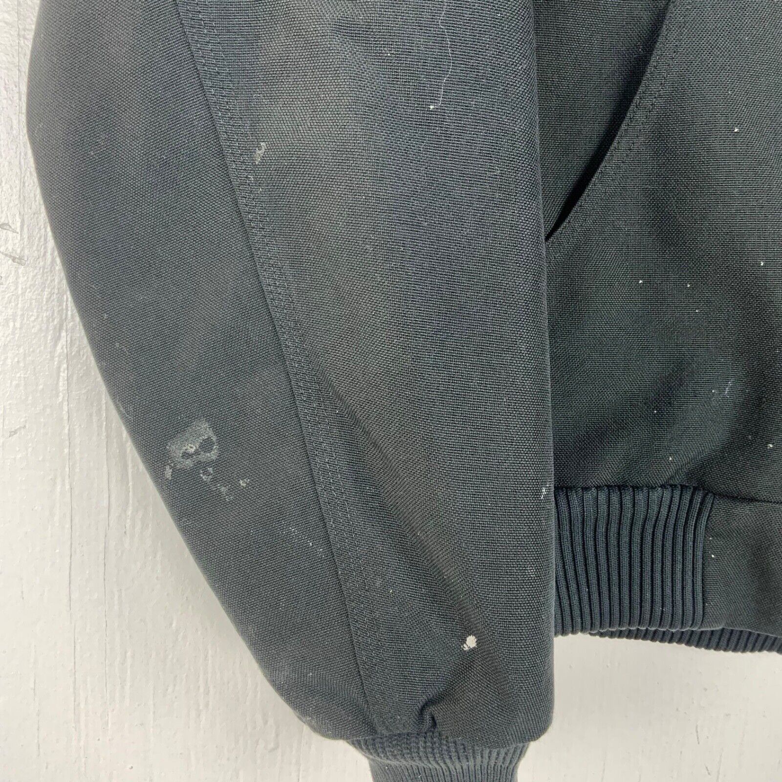 Carhartt Duck Jacket Medium Black Full Zip Quilted Workwear