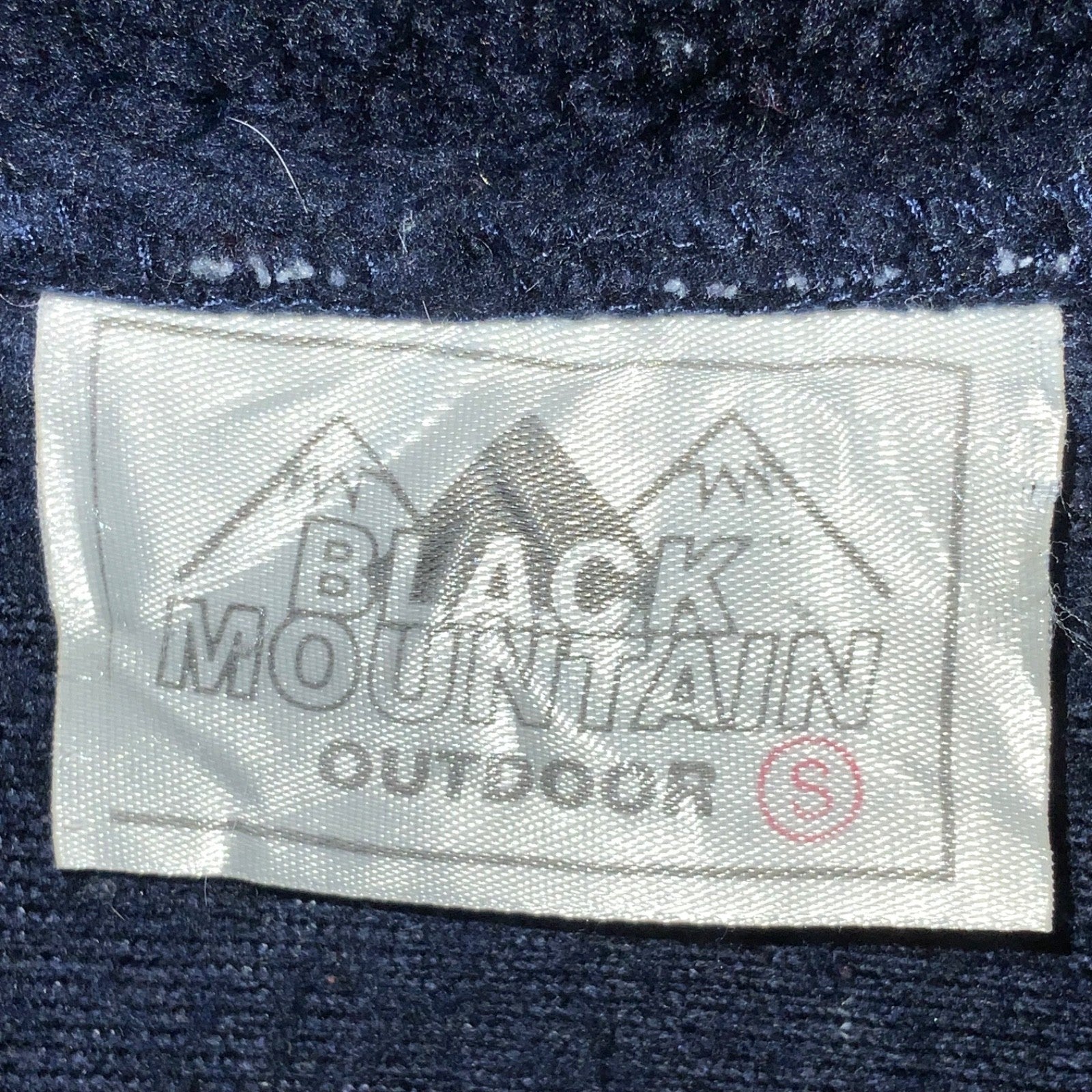 Vintage Black Mountain Fleece Sweater Jacket Small Full Zip Usa All Over Print