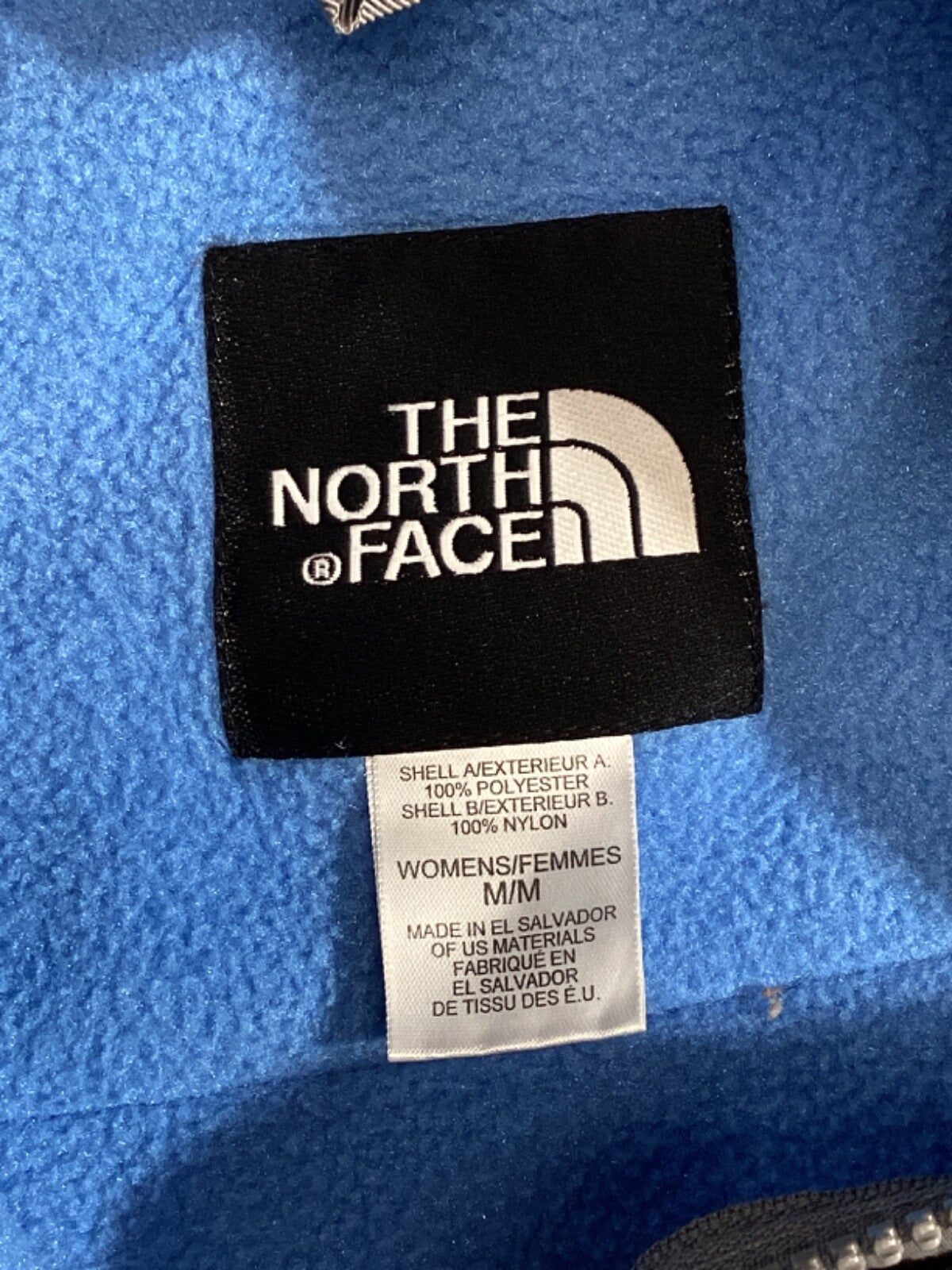 The North Face Polartec Fleece Sweater Jacket Womens Medium Blue Full Zip