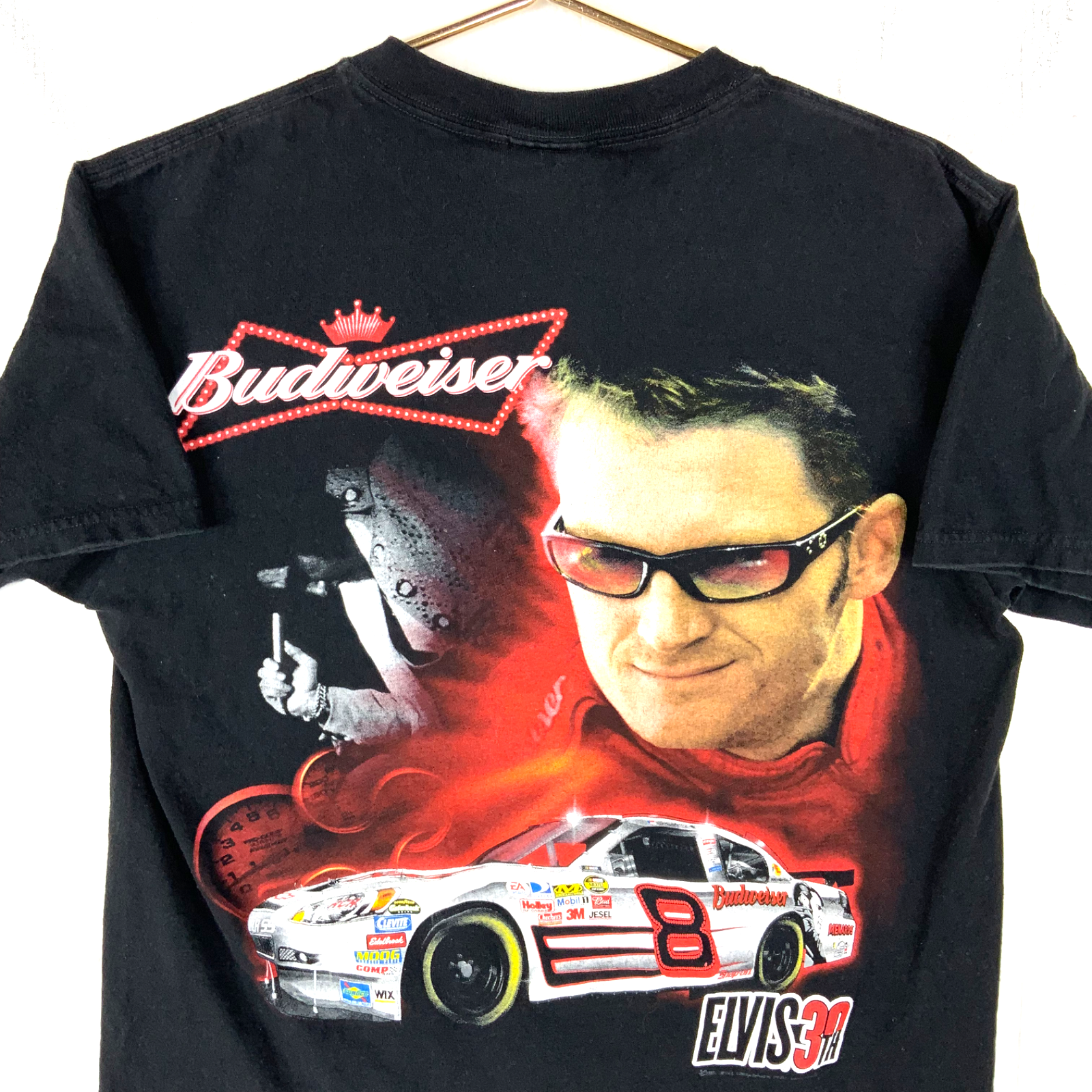 Y2K Nascar Racing Chase T-shirt Medium Dale Earnhardt Jr’s Elvis Presley 30th
