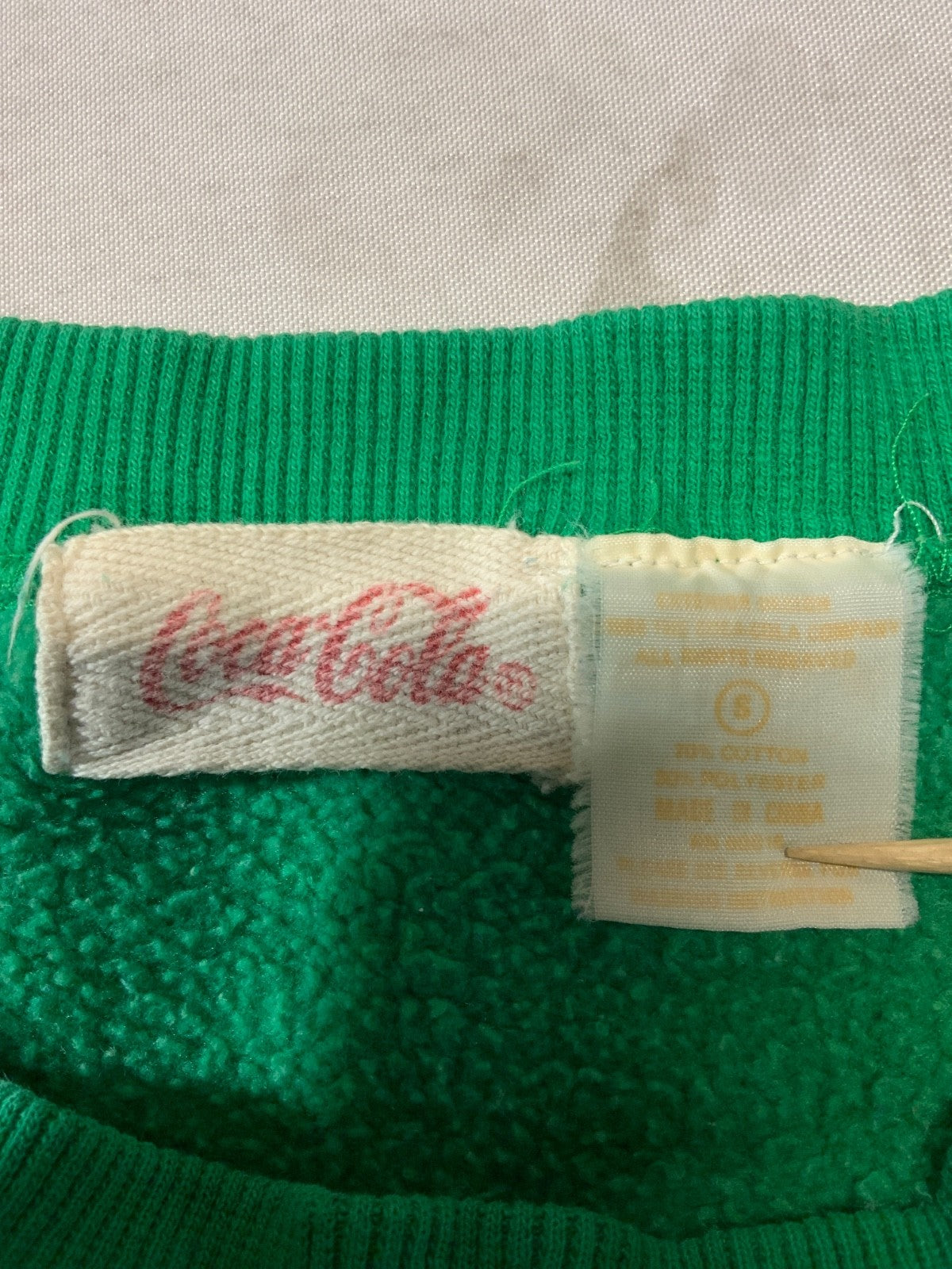 Vintage Coca Cola Sweatshirt Crewneck Small Green 80s 90s