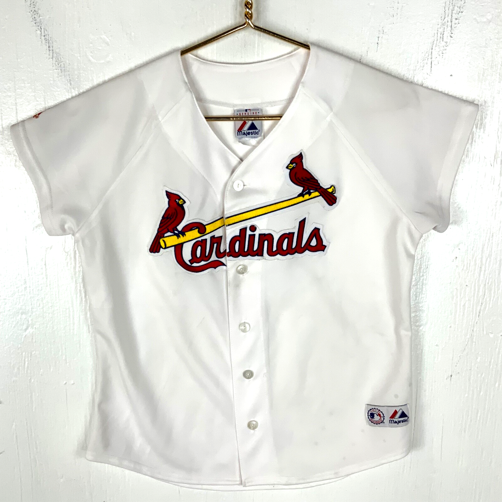 Vintage St. Louis Cardinals Jersey Women's Medium Majestic White Mlb Usa 90's