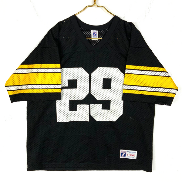 Vintage Pittsburgh Steelers Logo 7 Jersey Large Black Made Usa Nfl Football 90s