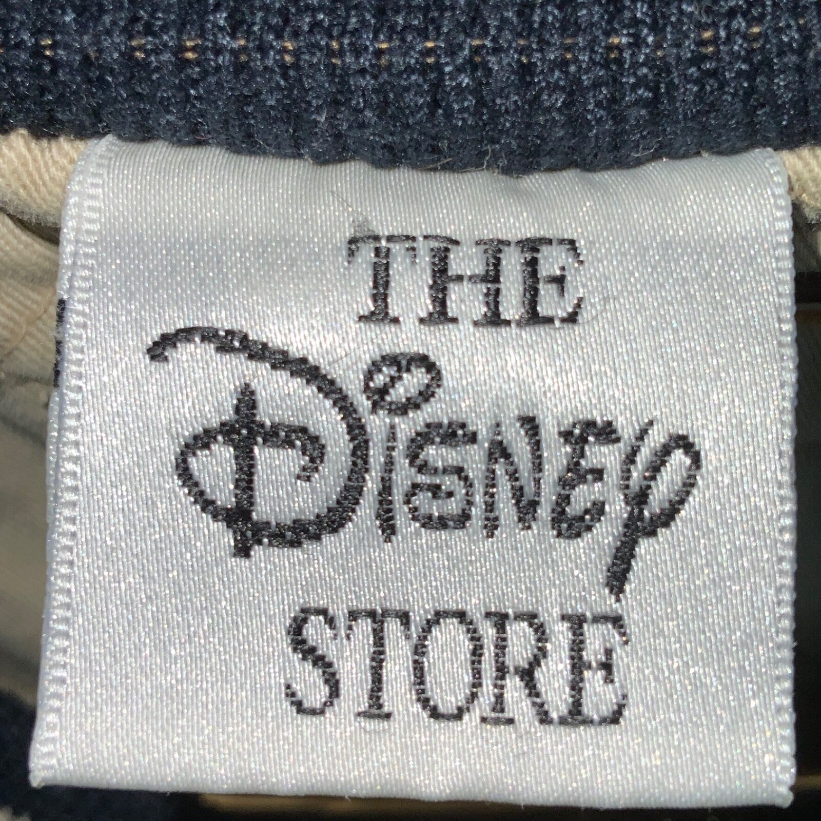 Vintage Mickey Mouse Disney Denim Bomber Puffer Jacket XL Snap Button Cartoon