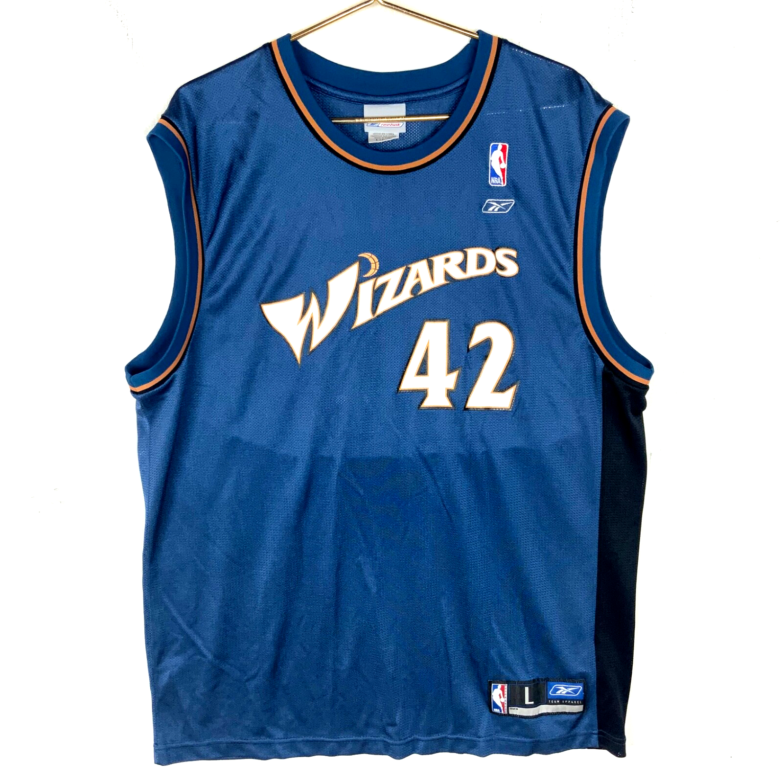 Vintage Washington Wizards Jersey Large Reebok Jerry Stackhouse Blue Nba
