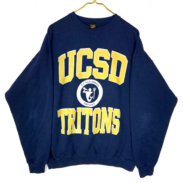 Vintage Uc San Diego Tritons Sweatshirt Size 2XL Blue Made Usa Ncaa 90s
