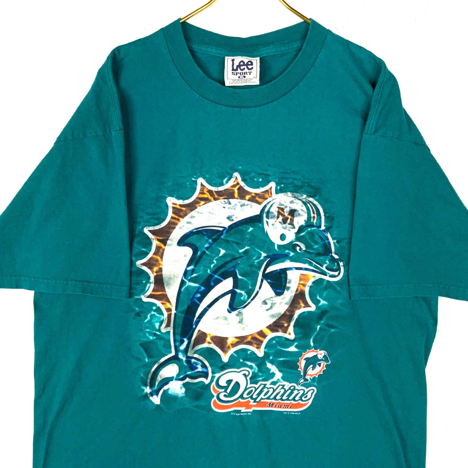 Vintage Miami Dolphins T-Shirt XL Green Nutmeg 1999 Nfl Football 90s