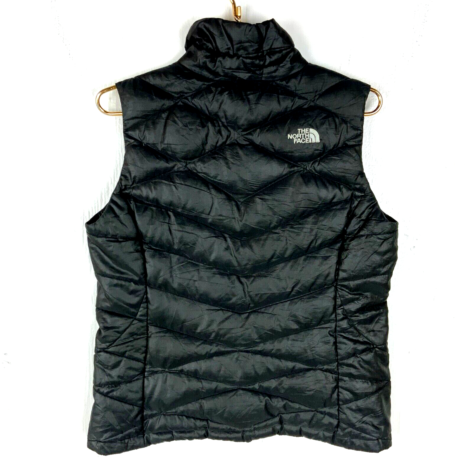 The North Face 550 Down Women's Puffer Vest Medium Gray Full Zip