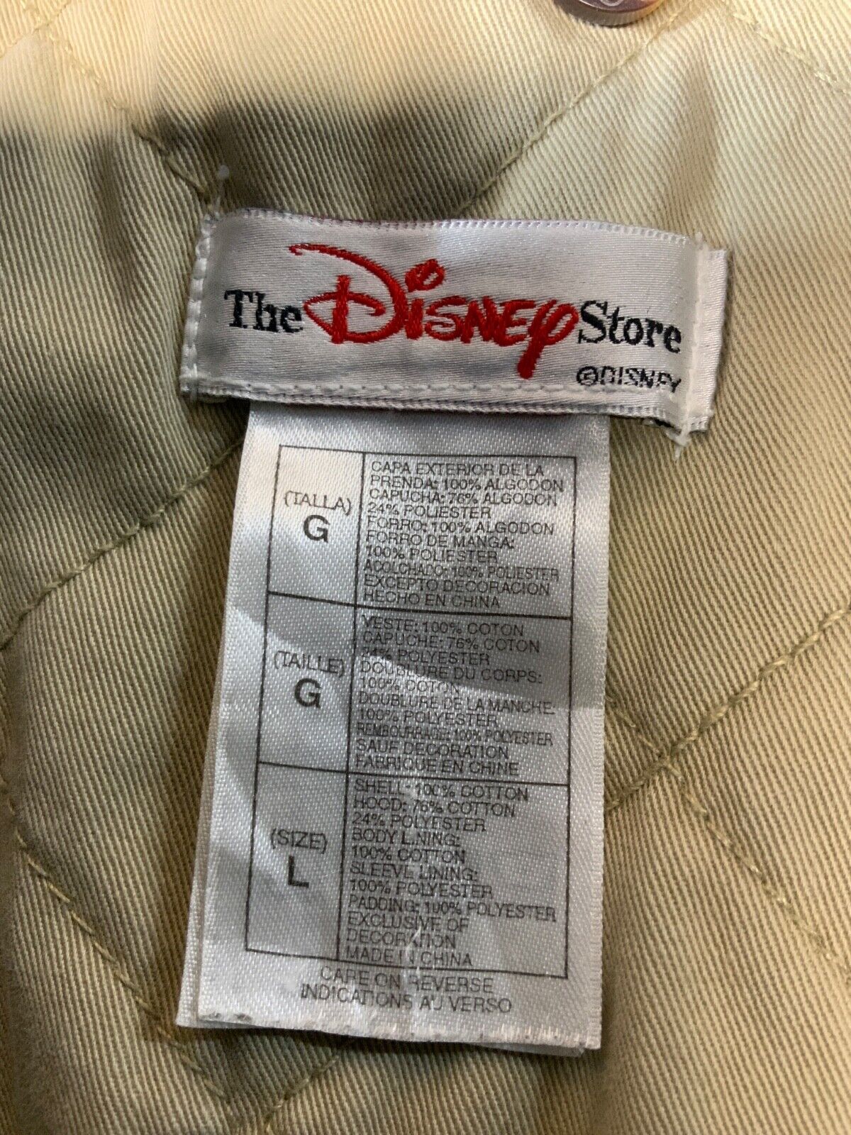 Vintage Tigger Disney Denim Bomber Jacket Large Blue Medium Wash Snap Button