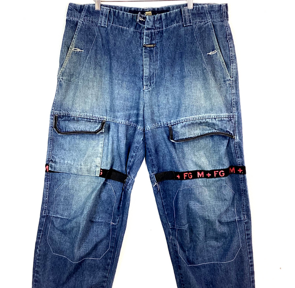 Vintage Marithe Francois Girbaud Denim Jean Size 40 Blue Baggy Y2K