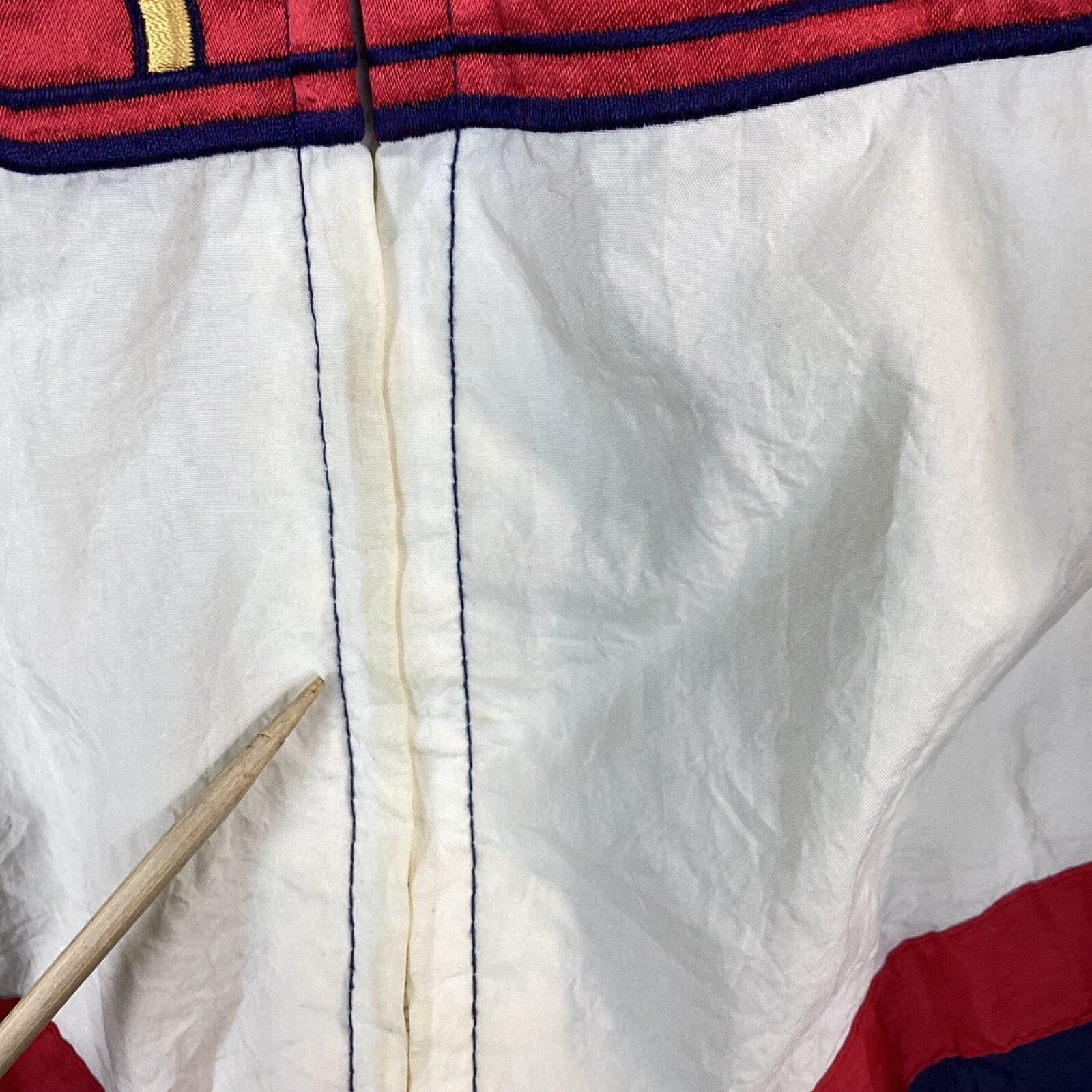Vintage Logo 7 Atlanta Braves Windbreaker Jacket Size Large Blue Full Zip Mlb