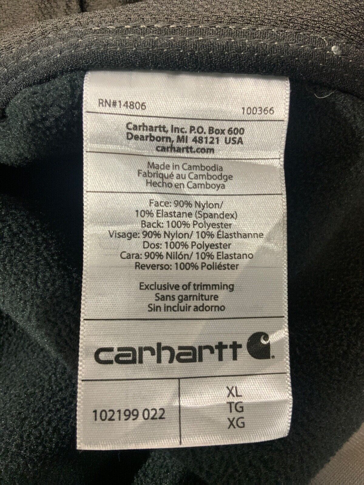 Carhartt Denwood Jacket XL Gray Full Zip Lined Workwear Softshell