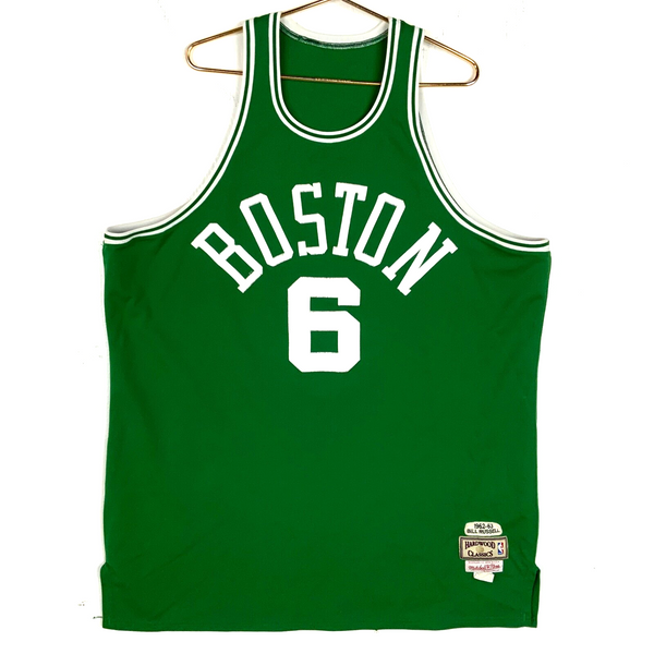 Vintage Boston Celtics Mitchell & Ness Jersey Size 3XL Green Nba Bill Russell