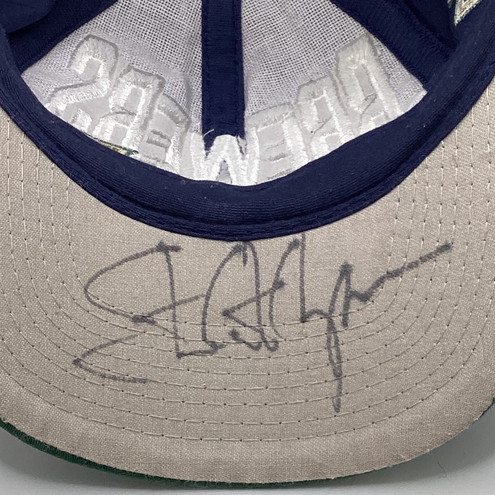 Vintage Milwaukee Brewers Logo 7 Script SnapBack Hat Cap Adjustable Mlb