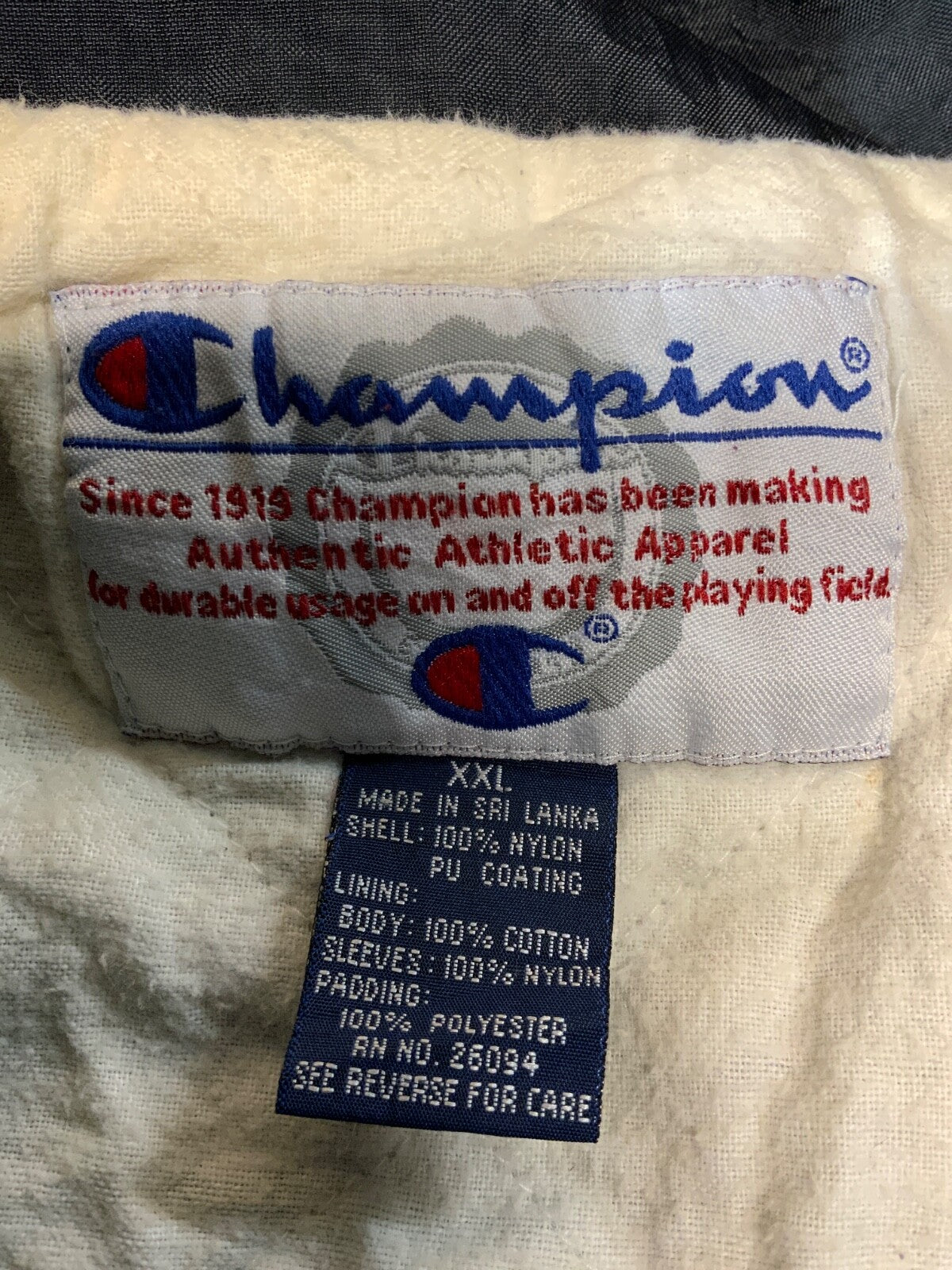 Vintage Utica Football Champion Windbreaker Jacket 2XL Black Ncaa