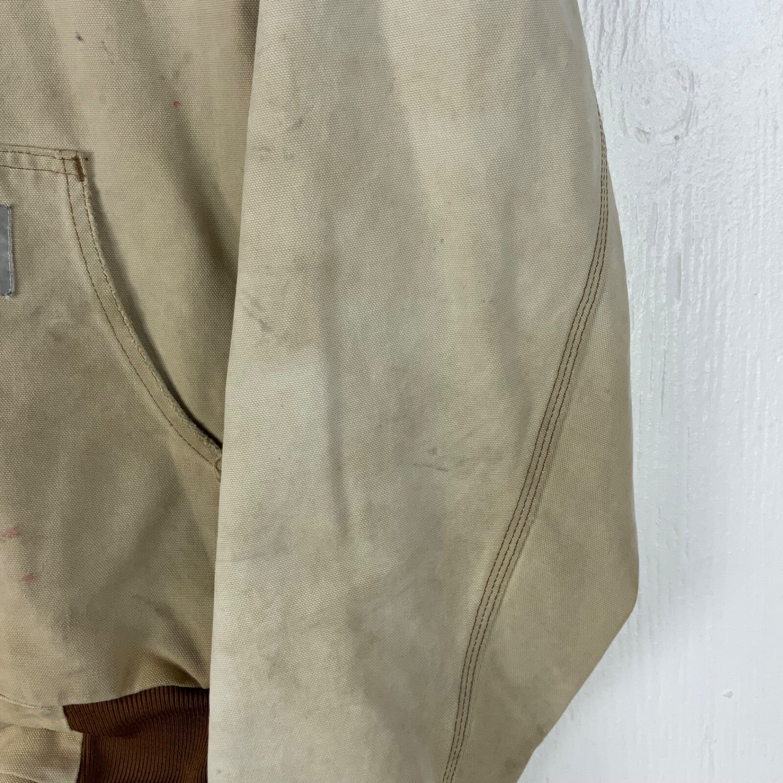 Vintage Carhartt Duck Jacket XL Brown Full Zip Workwear Distressed