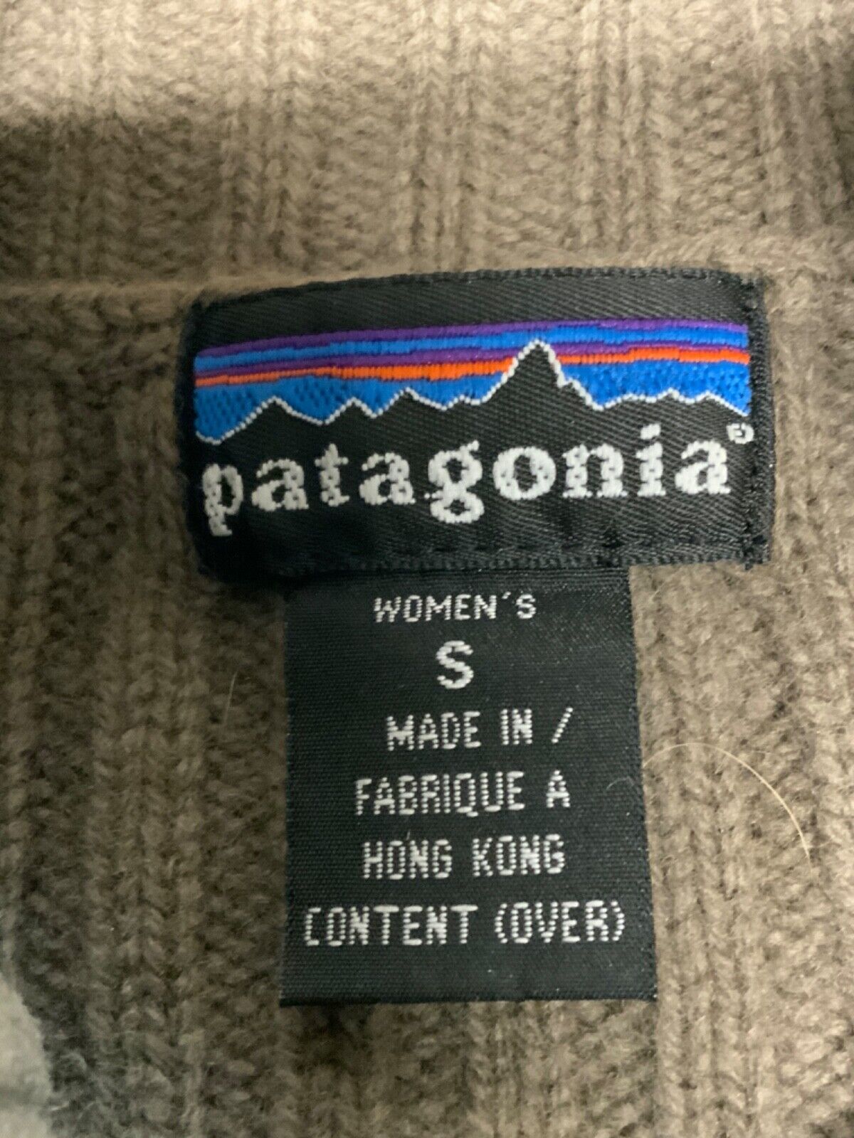 Vintage Patagonia Ribbed Knit Wool Sweater Women’s Small Brown Turtleneck