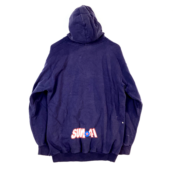 Vintage Sum 41 Sweatshirt Hoodie Size Medium Blue Band Punk Rock Y2K