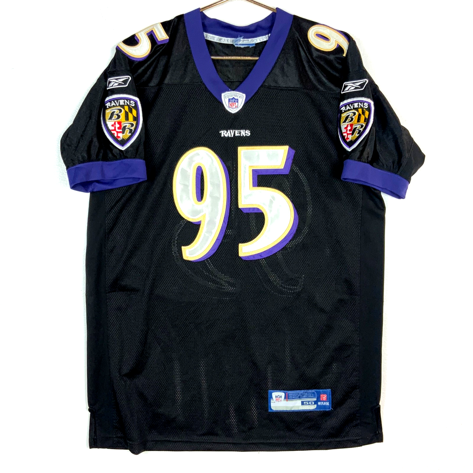 Baltimore Ravens Jersey Size 50 Reebok Jarret Johnson Purple Nfl