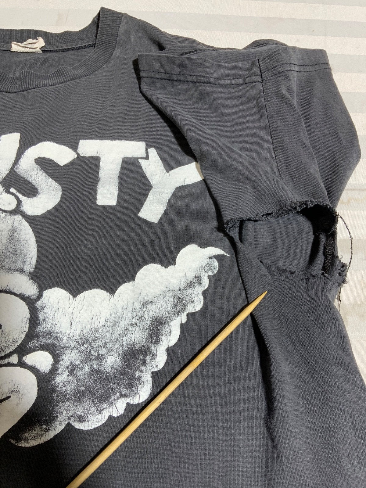 Vintage Krusty The Clown T-Shirt Large Black Usa 1994 The Simpsons Distressed