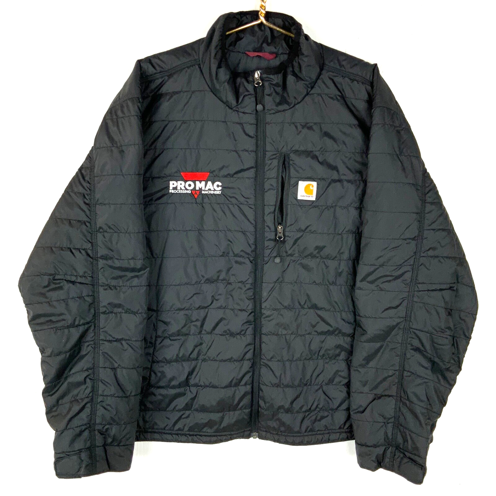 Carhartt Light Puffer Bomber Jacket Size 2XL Black Full Zip Work Wear