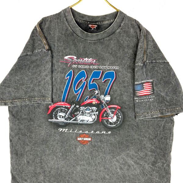 Vintage Harley Davidson T-Shirt XL Acid Wash 1957 Sportster Holoubek Los Angeles