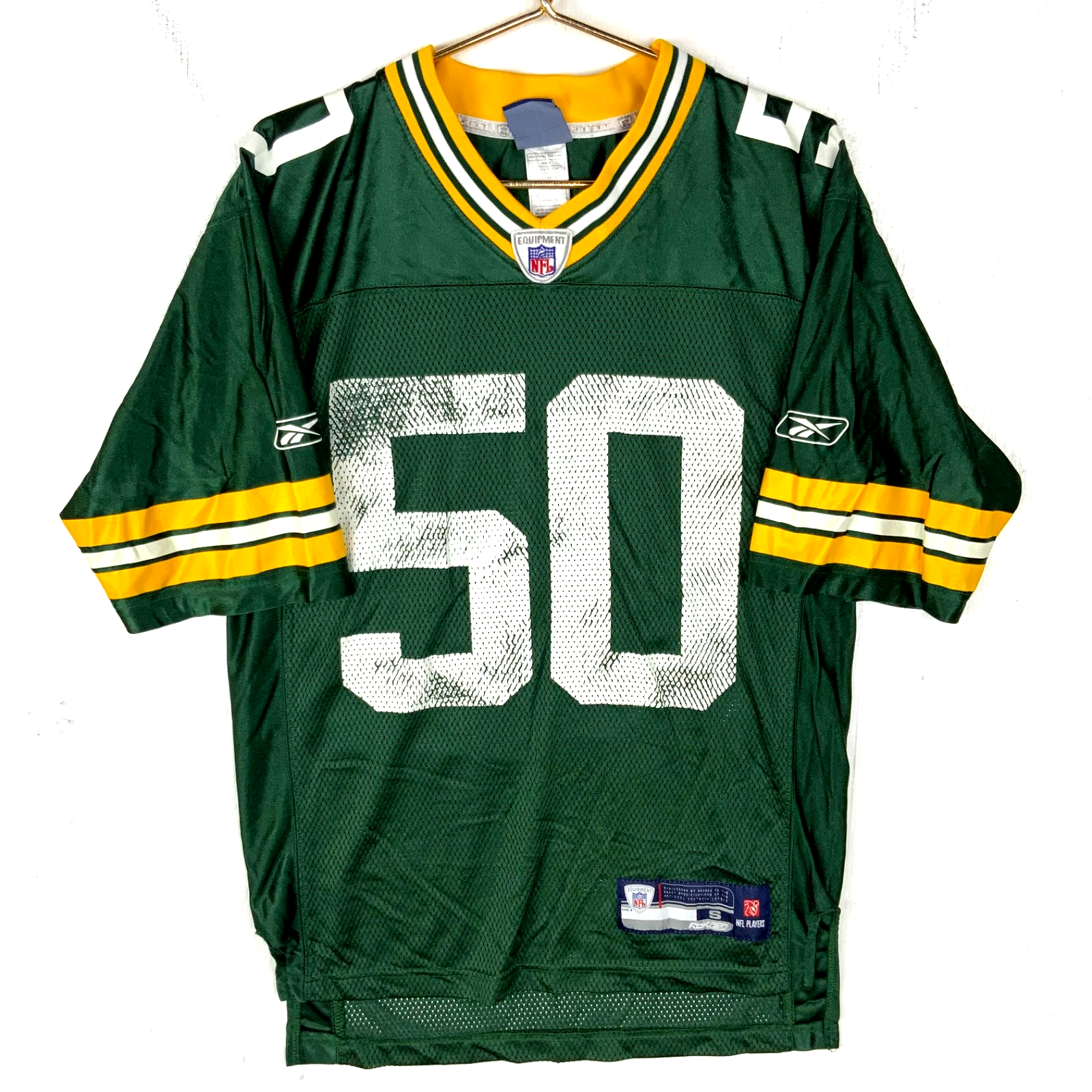 Vintage Green Bay Packers Jersey Small Reebok AJ Hawk Green Nfl