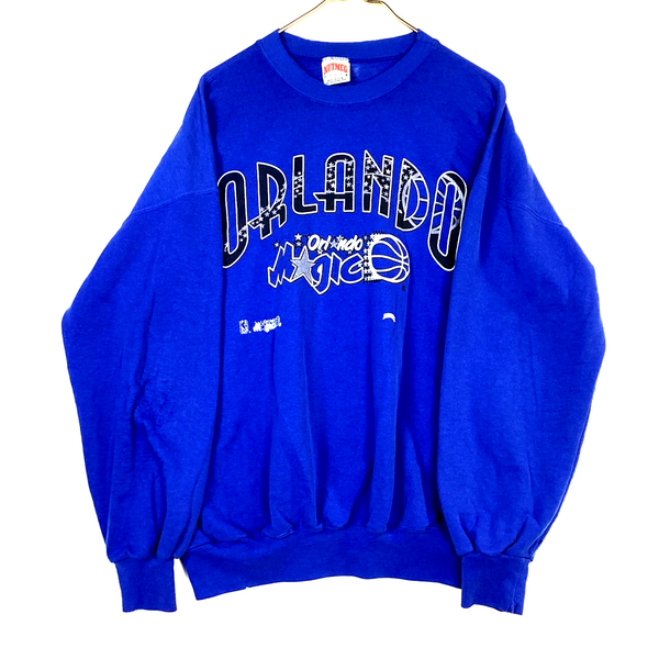 Vintage Nutmeg Orlando Magic Sweatshirt Size XL Blue Made In Usa NBA 90s