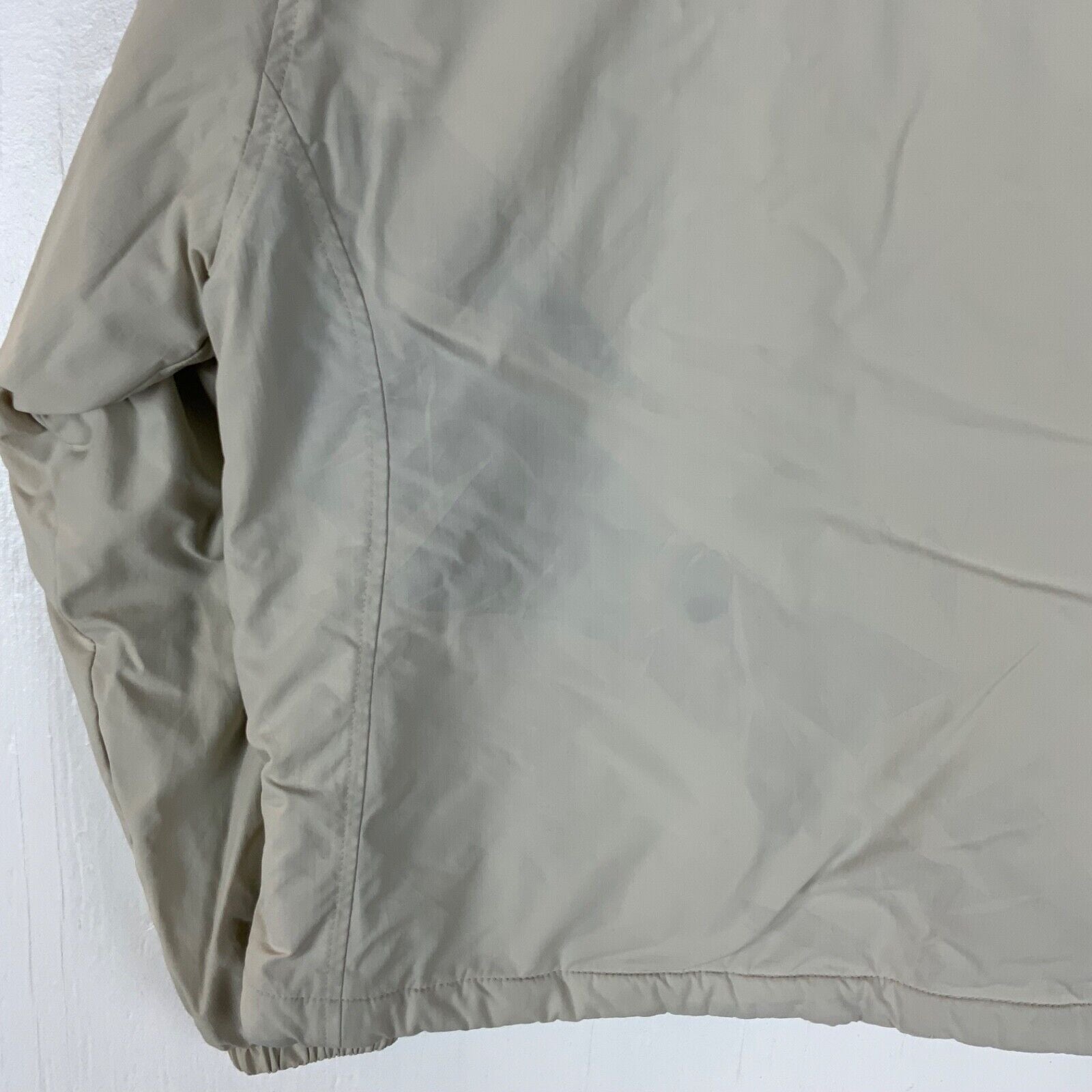 Vintage Woolrich Women's Jacket Small Beige Full Zip Fleece Lined 90s
