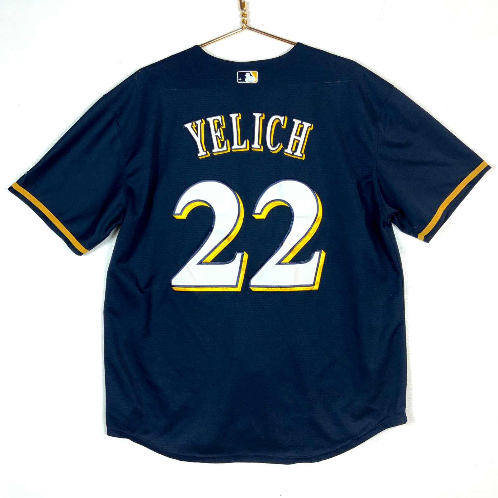 Milwaukee Brewers Jersey XL Majestic Christian Yelich Blue Mlb