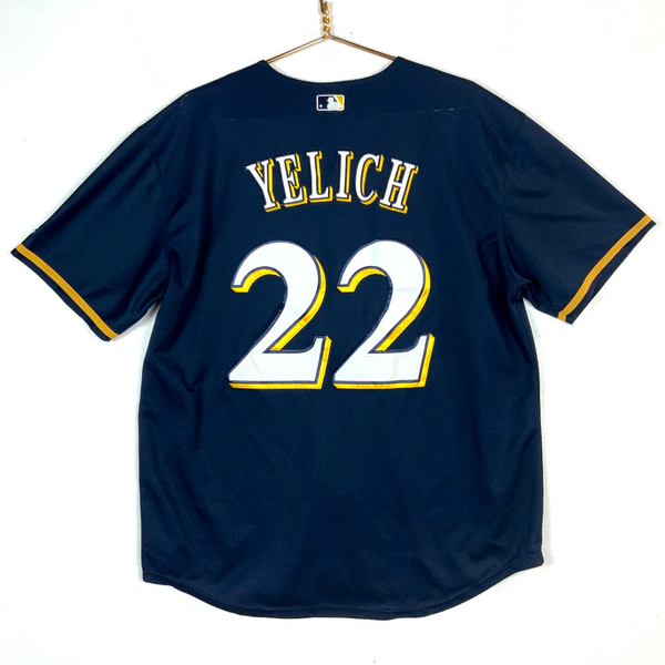 Milwaukee Brewers Jersey XL Majestic Christian Yelich Blue Mlb