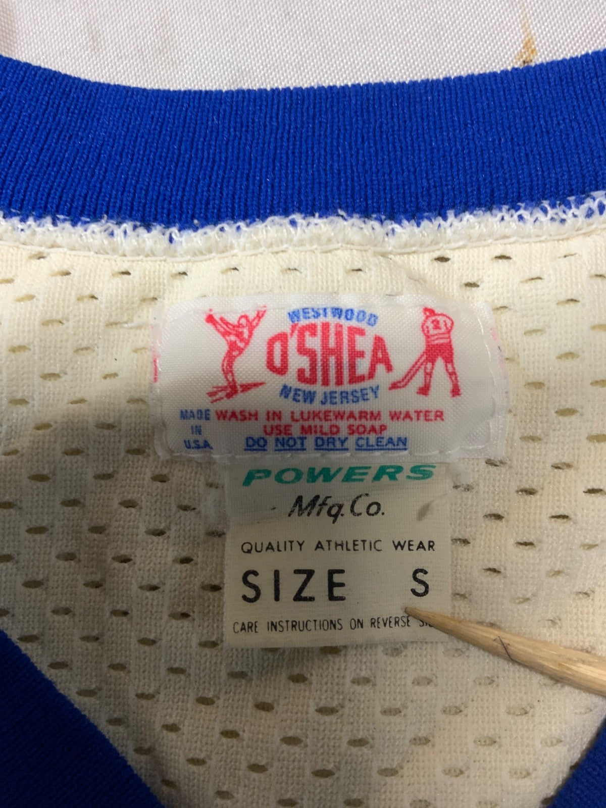 Vintage 1980s Football Jersey Small #34 White Made In Usa Mesh